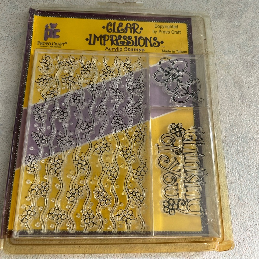 Provo Craft Clear Impressions Clear Acrylic Stamp Set